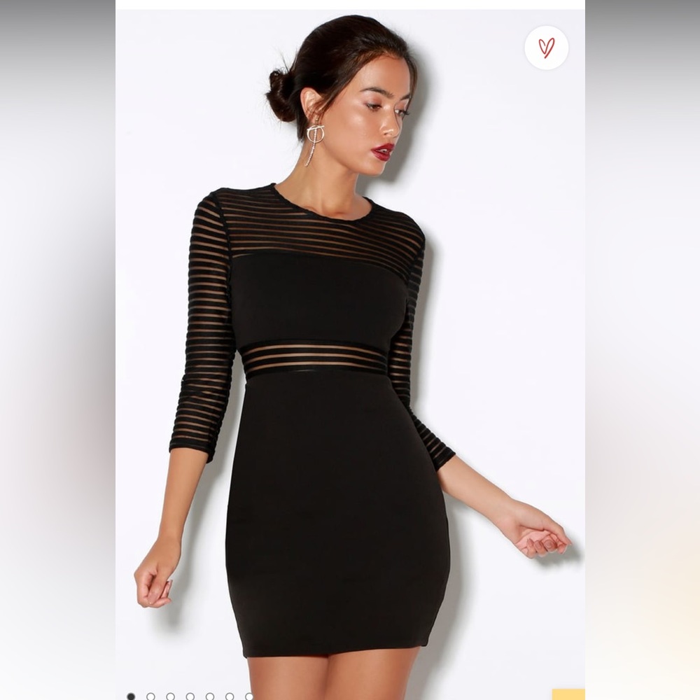 Perfect Mesh Black Bodycon Dress - Lulus